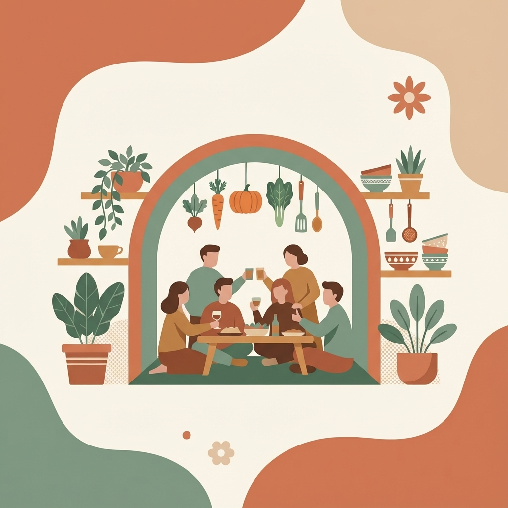 Living room party atmosphere